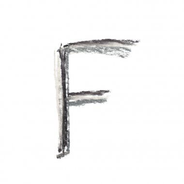 Tek elle çizilmiş mektup izole