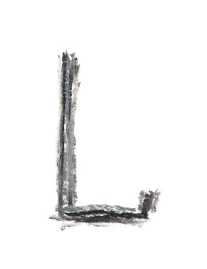 Tek elle çizilmiş mektup izole