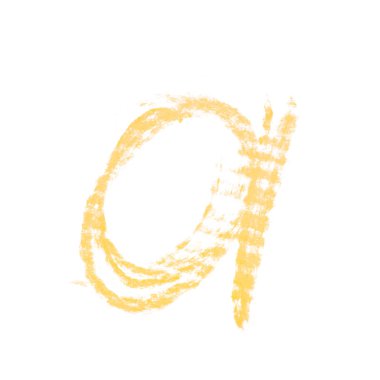 Tek elle çizilmiş mektup izole