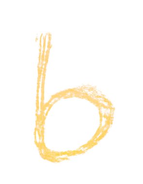 Tek elle çizilmiş mektup izole