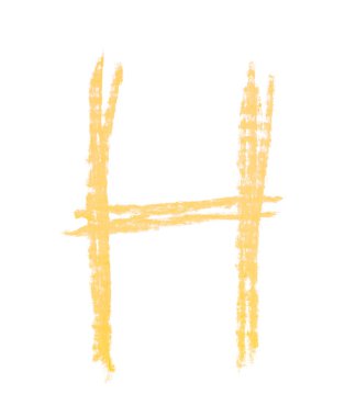 Tek elle çizilmiş mektup izole