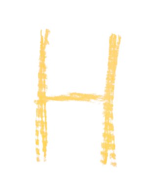 Tek elle çizilmiş mektup izole