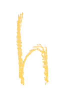 Tek elle çizilmiş mektup izole