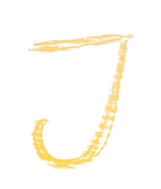 Tek elle çizilmiş mektup izole