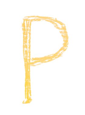 Tek elle çizilmiş mektup izole