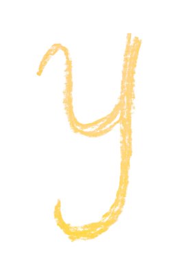 Tek elle çizilmiş mektup izole