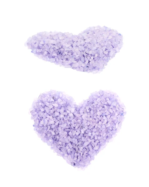 Heart shape made of salt crystals — Stock Photo, Image