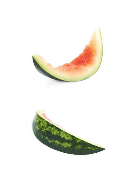 Einzelne Wassermelonenschale isoliert — Stockfoto