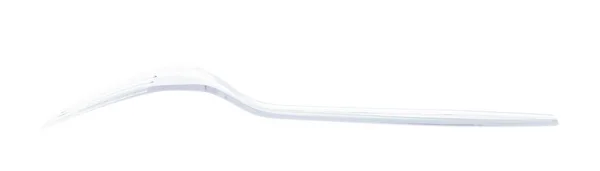 Tenedor de plástico desechable único —  Fotos de Stock