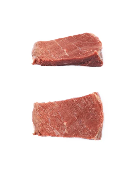 Una sola rebanada de carne de res aislada —  Fotos de Stock