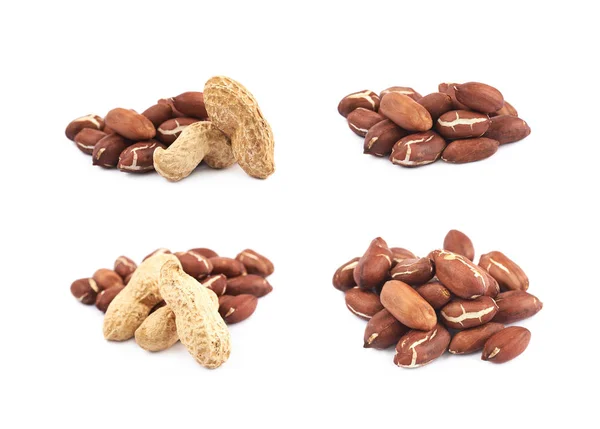 Haufen Erdnüsse isoliert — Stockfoto