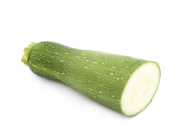 Roślina Zielona cukinia na białym tle — Zdjęcie stockowe