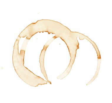 İzole yuvarlak kahve lekesi