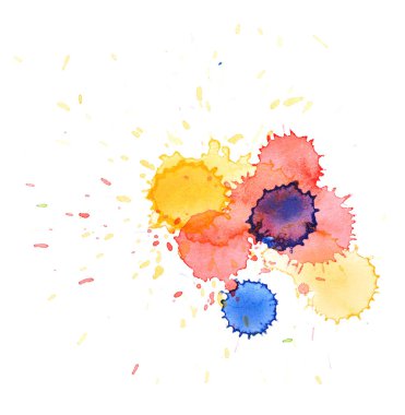 Sulu boya damla leke izole