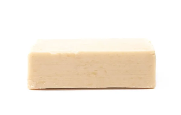 Béžové kousek mýdla, samostatný — Stock fotografie