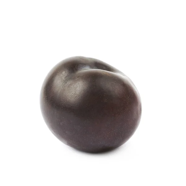 Black plum isolated — Stock Photo, Image