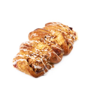 İzole tatlı tarçın pasta çörek