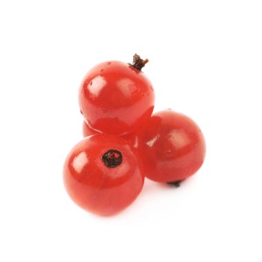 İzole kırmızı kuş üzümü yığını