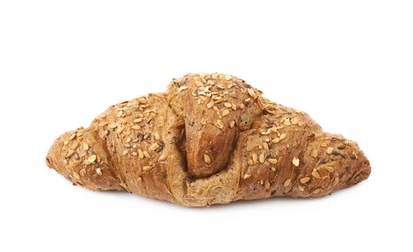 Zoute croissant geïsoleerd — Stockfoto