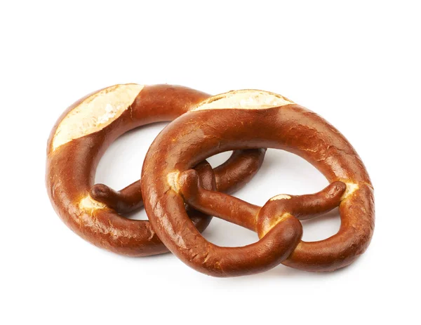 Gesalzener bayerischer Bagel isoliert — Stockfoto