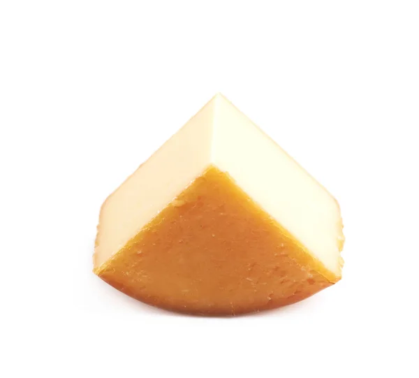 Scheibe Käse isoliert — Stockfoto