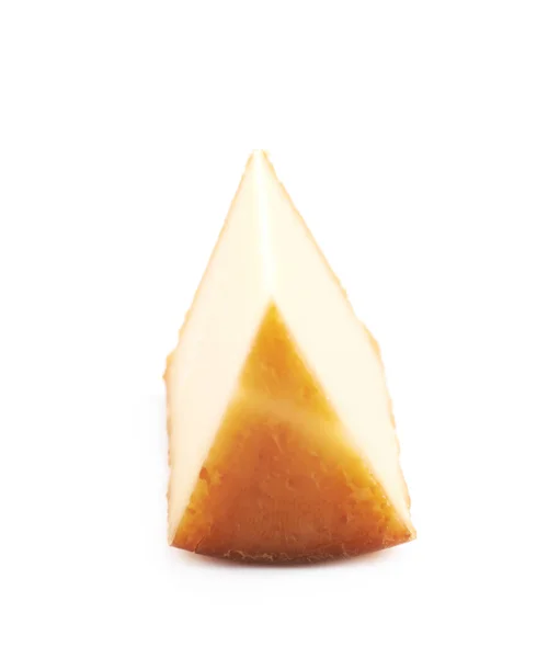Scheibe Käse isoliert — Stockfoto