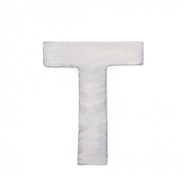 Tek Boyutlanmış ahşap harf izole