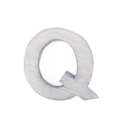 Tek Boyutlanmış ahşap harf izole