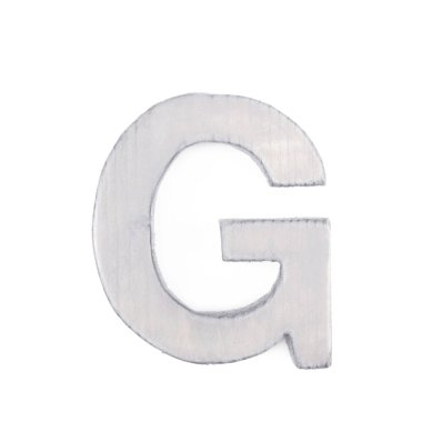 Tek Boyutlanmış ahşap harf izole