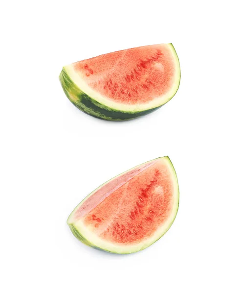 Plátek jeden meloun, samostatný — Stock fotografie