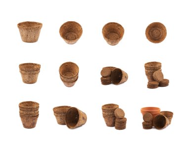 İzole parçalanabilir Hindistan cevizi pot