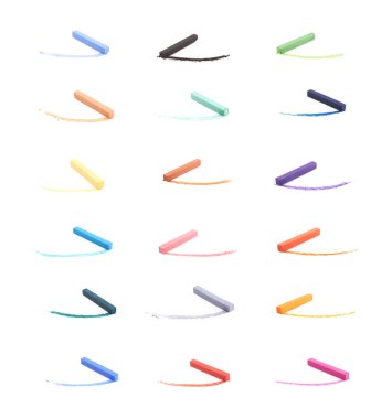 İzole pastel pastel tebeşir