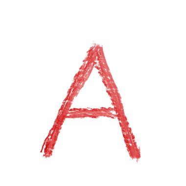 Tek elle çizilmiş mektup izole