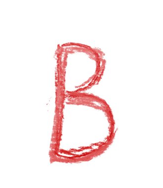 Tek elle çizilmiş mektup izole