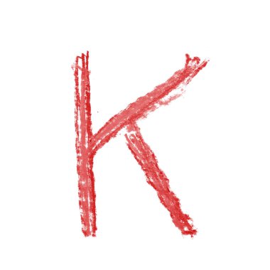 Tek elle çizilmiş mektup izole