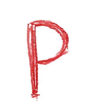 Tek elle çizilmiş mektup izole