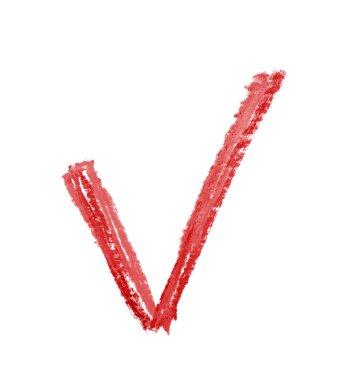 Çizilmiş Evet onay işareti işaret