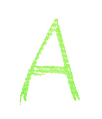 Tek elle çizilmiş mektup izole