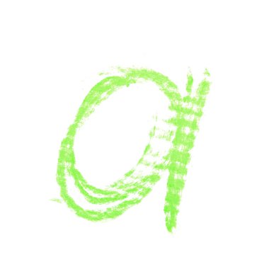 Tek elle çizilmiş mektup izole