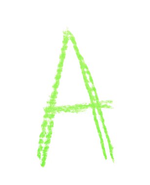 Tek elle çizilmiş mektup izole