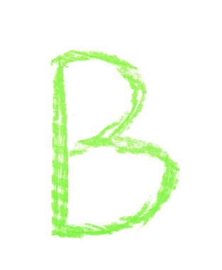 Tek elle çizilmiş mektup izole