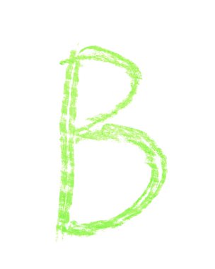 Tek elle çizilmiş mektup izole