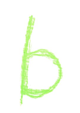 Tek elle çizilmiş mektup izole