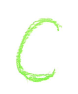 Tek elle çizilmiş mektup izole