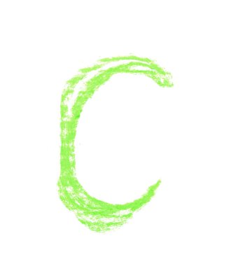 Tek elle çizilmiş mektup izole