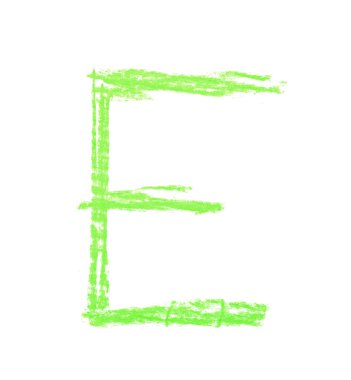 Tek elle çizilmiş mektup izole