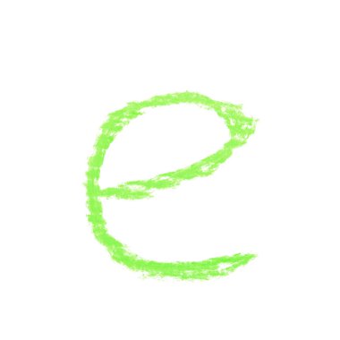 Tek elle çizilmiş mektup izole