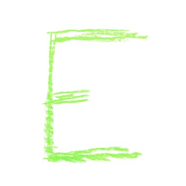 Tek elle çizilmiş mektup izole