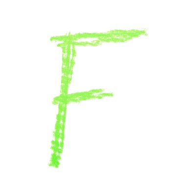 Tek elle çizilmiş mektup izole