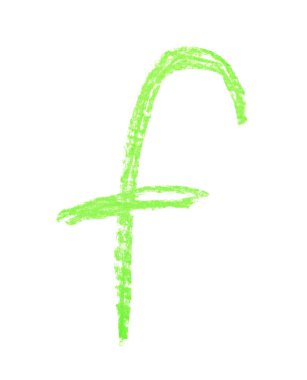 Tek elle çizilmiş mektup izole